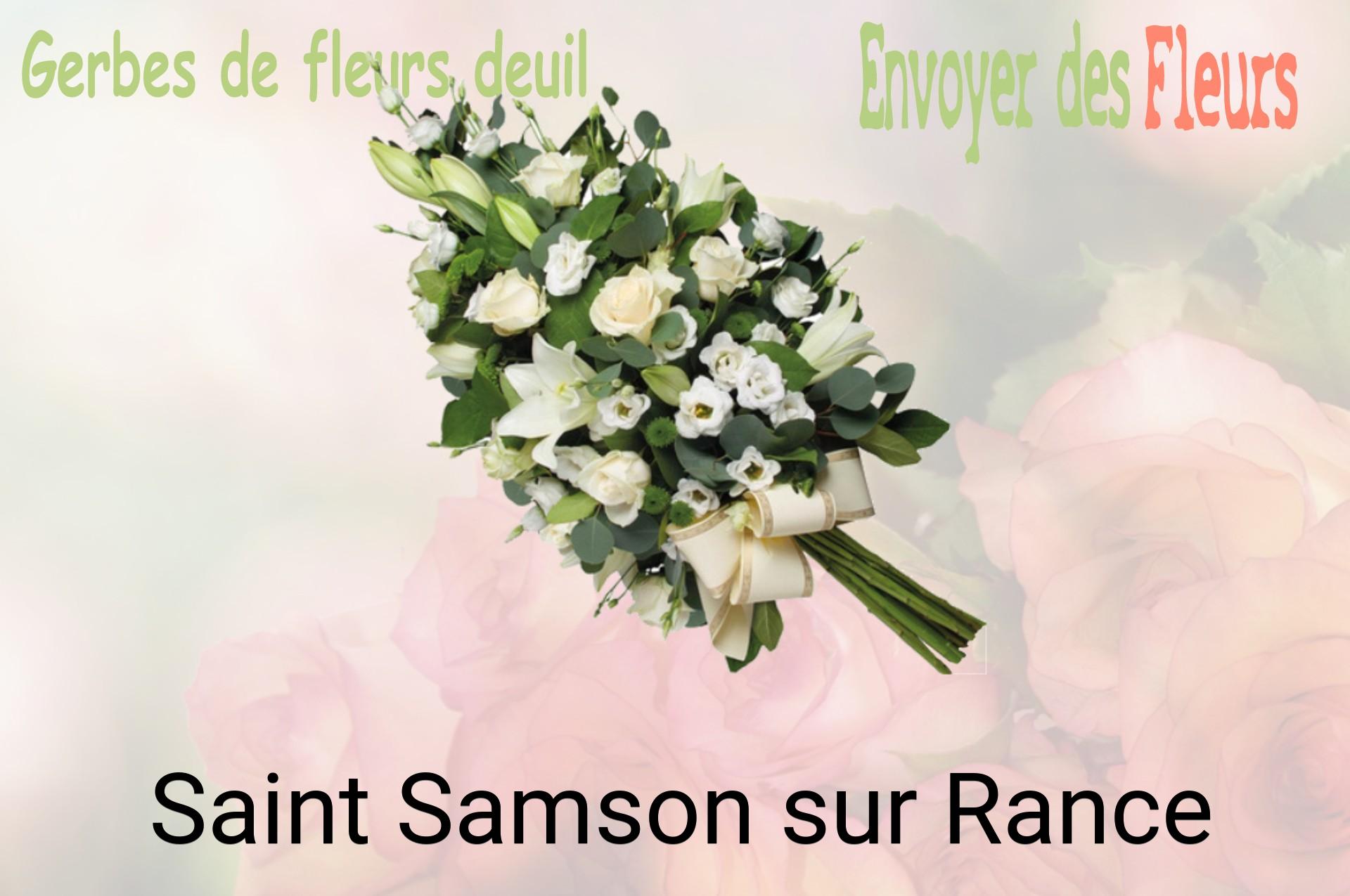 Gerbe de fleurs de deuil livrée à Saint-Samson-sur-Rance